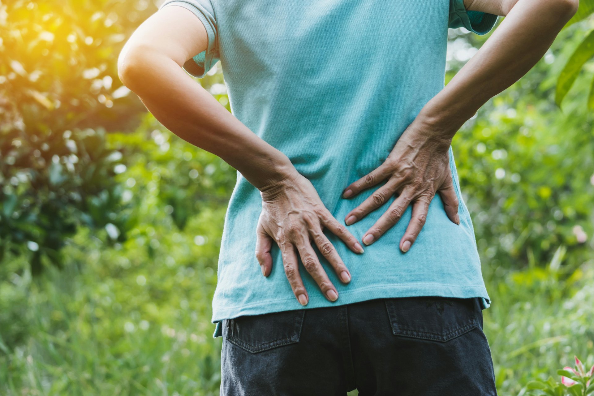 Person stretching during daily movement